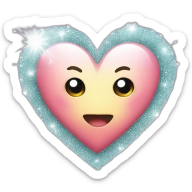 heart with sparkles sticker