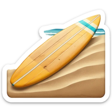 Surfboard Stuck in Sand sticker