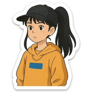 ghibli style bb trickz character sticker