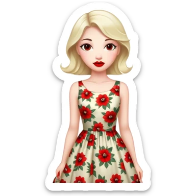 woman dress polish sticker