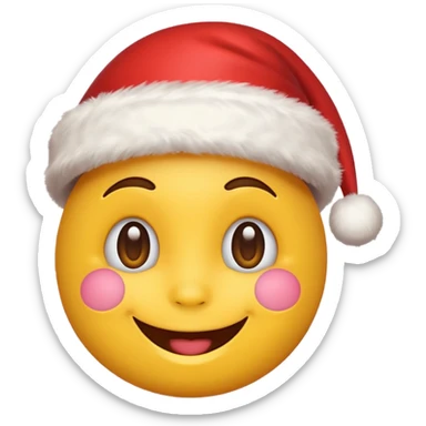Cute christmas emoji sticker
