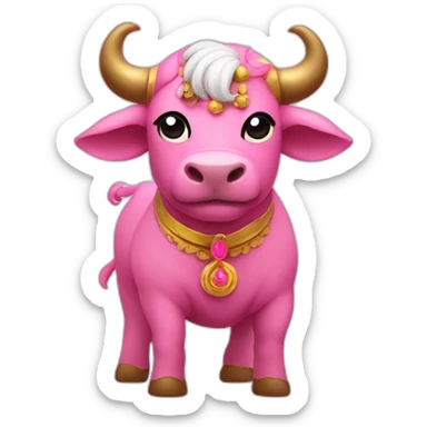 Yamraj on a cute pink bull sticker