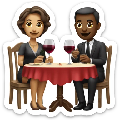 Repas en amoureux sticker