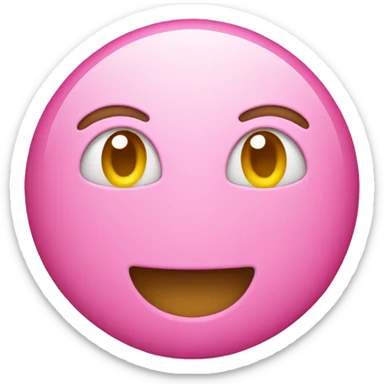 Traditional iPhone smiley but pink instead  sticker