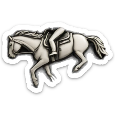 Rodeo belt buckle engraved sticker