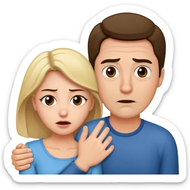 Une homme possessif qui essaye d’attraper sa femme sticker