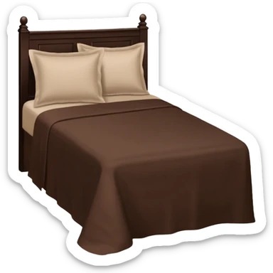 dark brown bed linen set sticker