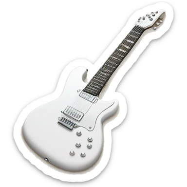 white electric guitar  sticker