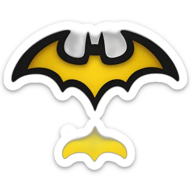 Batman logo yellow sticker