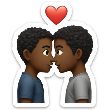 2 boys kissing sticker