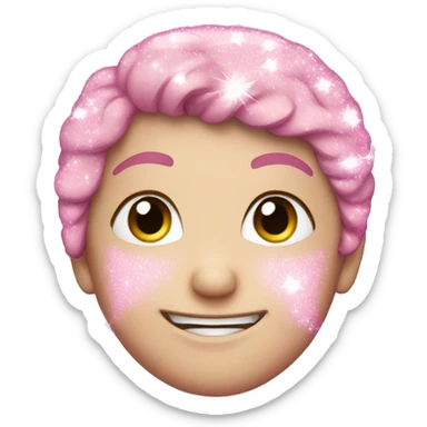 pink sparkles sticker