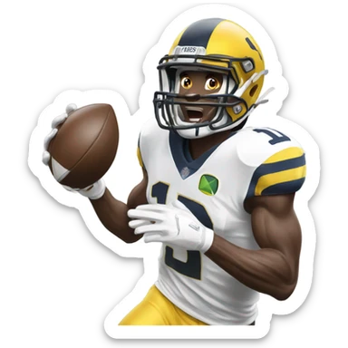 WR catching a one handed  sticker