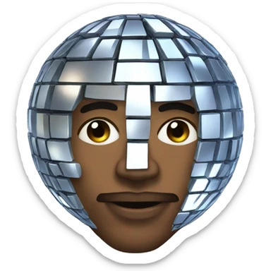 a man in the form of a disco ball


 sticker