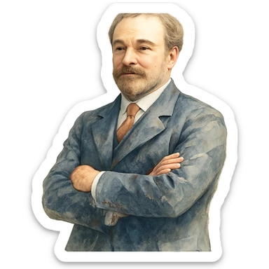 watercolor style industrialist and entrepreneur sticker