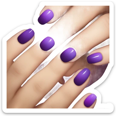 purple ombré nails sticker