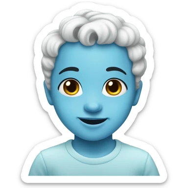 Baby blue hearts  sticker