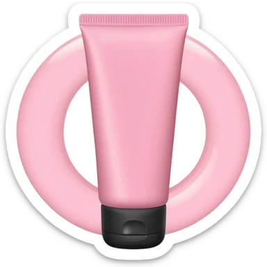solid color light pink plain skincare tube sticker