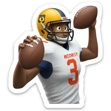 Ladd mcconkey playing football sticker