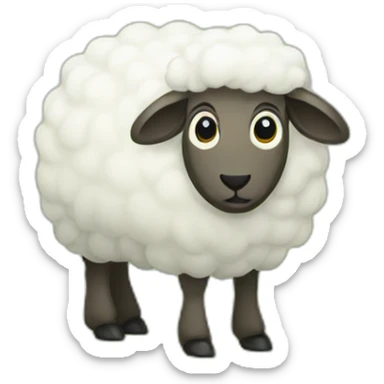 Sheep green farm sticker