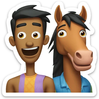 Phineas and ferb mollycoddling horse sticker