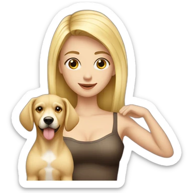 blond-hair-sexy-man-and-girl-with-dog sticker