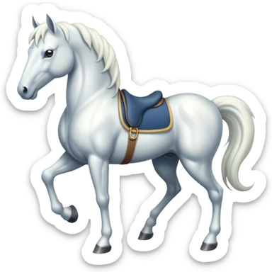 An eight-legged white horse sticker