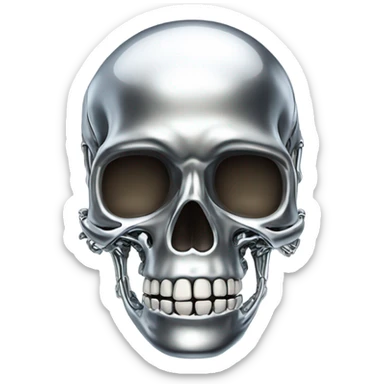 skeleton made out of chrome sticker