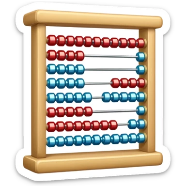 Rhinestone abacus sticker
