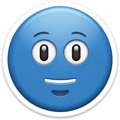 Verificación azul con un chulito blanco  que el emoji sea redondo y sin cara sticker