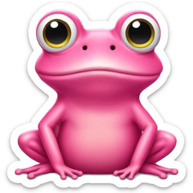 Pink frog sticker
