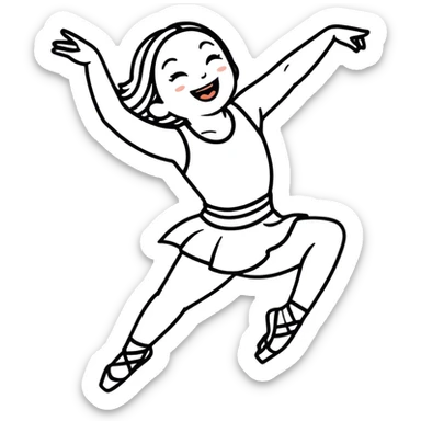 A dancer laughing  sticker