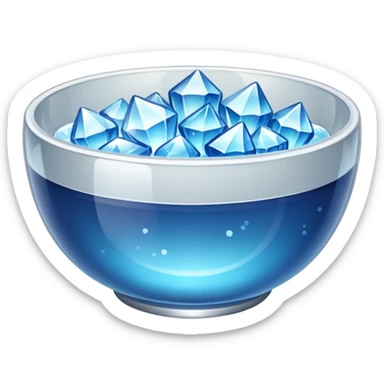 a bowl of crystal sticker