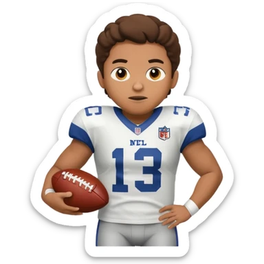 NFL player Michael Penix Jr shrugging sticker