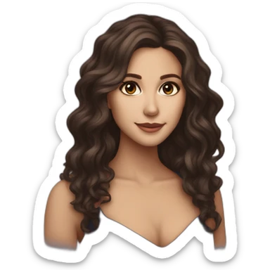 Katherine Pierce with wavy hair by Nina Dobrev sticker