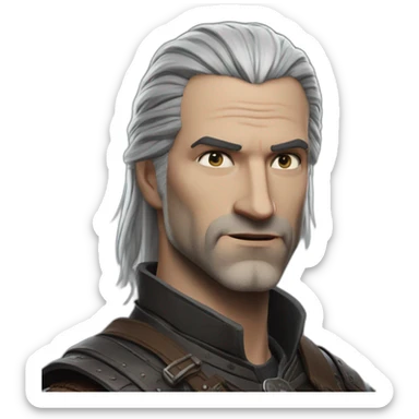 The Witcher actor when saying "Why did the Witcher cross the road? To get to the other side of the monsters!" sticker