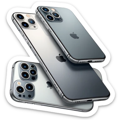 iPhone 15 Pro with its distinctive triple camera setup and titanium frame sticker