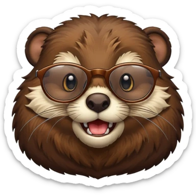 spectacled beaver sticker