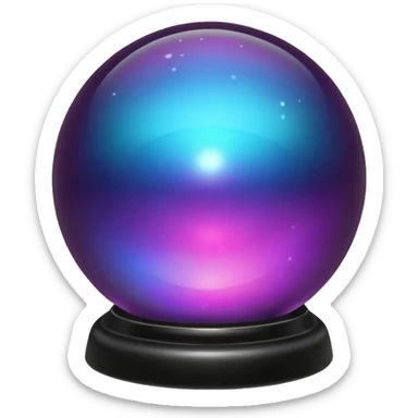 black magic ball sphere sticker