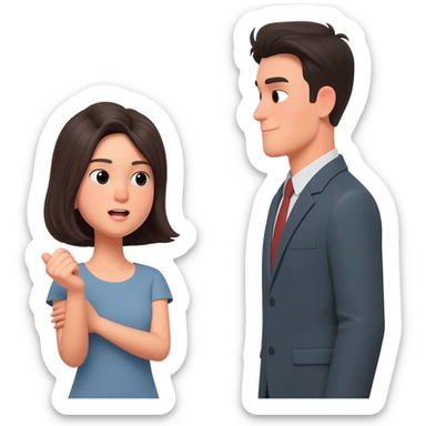 Asian girl cheating on husband sticker