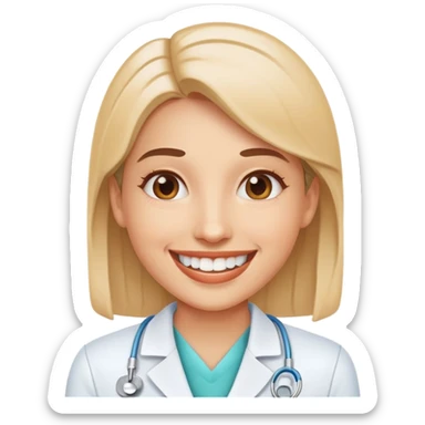 Awesome female orthodontist sticker