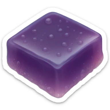 square blue jelly slab on plate sticker