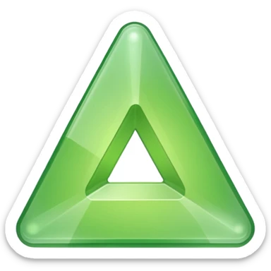 All solid Light green small triangle play button  sticker