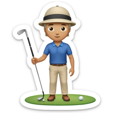 Fathers Day golfing sticker