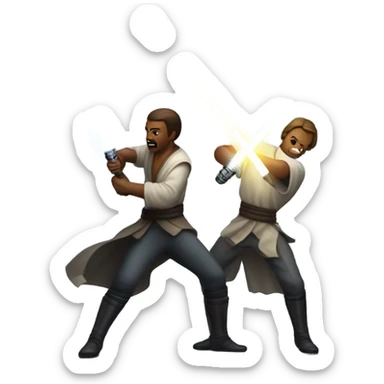 Lightsaber battle sticker