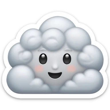 pastel gray cloud sticker