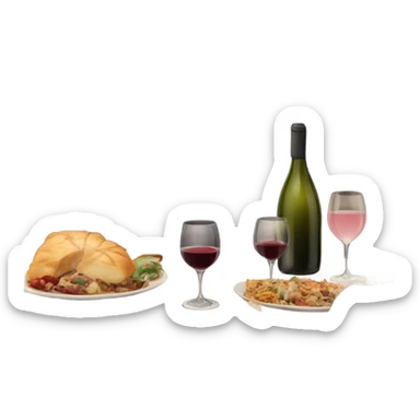 Cozy dinner for two while watching a movie sticker