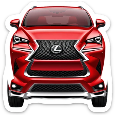 Red 2024 Lexus NX f-sport sticker