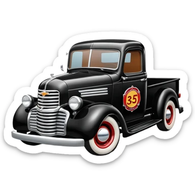 Standard Oil drag racing 35 Chevy Rat truck hot rod  sticker
