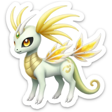 Meloetta-Giratina-Pokémon-Fakémon-fusion-hybrid-creature sticker