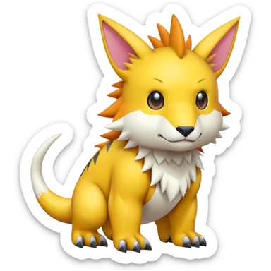 cute kawaii cool Digimon-Fakemon-animal full body sticker